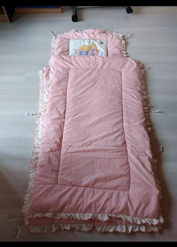 Nakışlı Pembe Pastel Bebek Uyku Seti 5 parça - Görsel 3