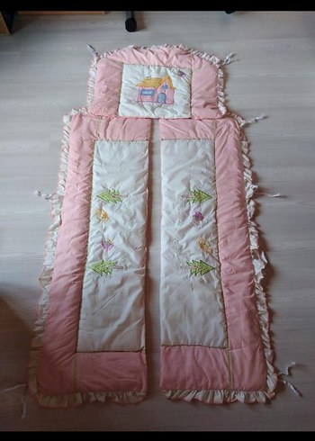 Nakışlı Pembe Pastel Bebek Uyku Seti 5 parça - Görsel 7