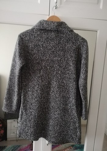 Gri Yün Yüksek Yakalı Kadın Triko Kazak - Görsel 3