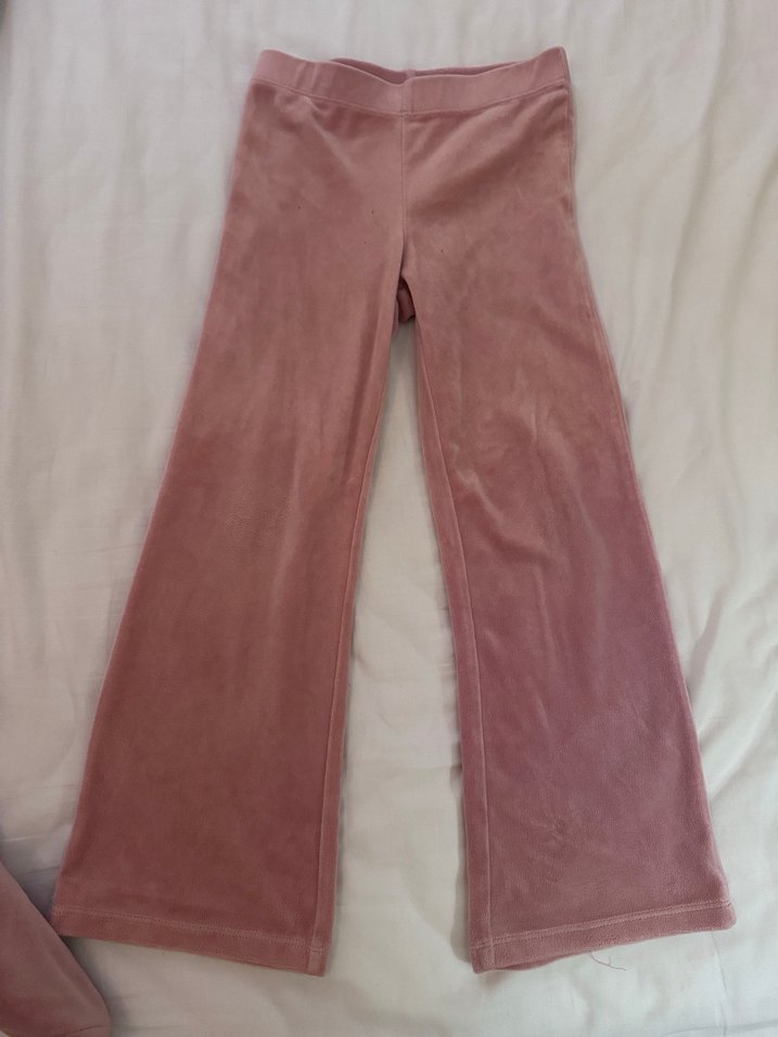 Kız Çocuk Pembe Sweatshirt ve Eşofman Takımı - Görsel 2