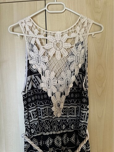 Yakası Dantelli Elbise - Görsel 2