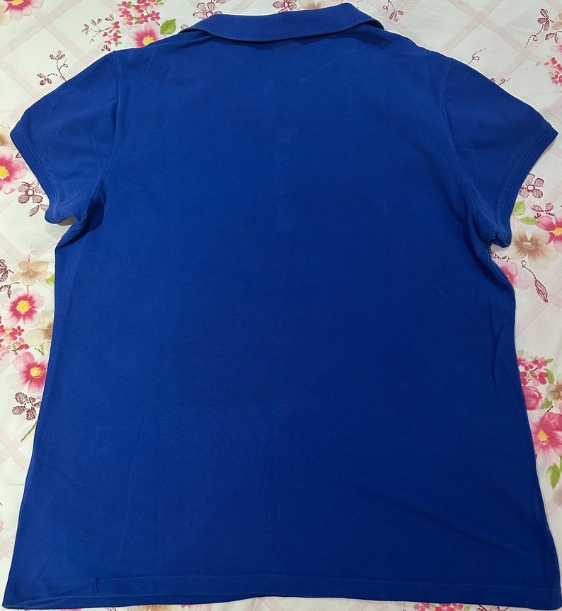 Düğmeli Mavi Polo Tişört - Görsel 3