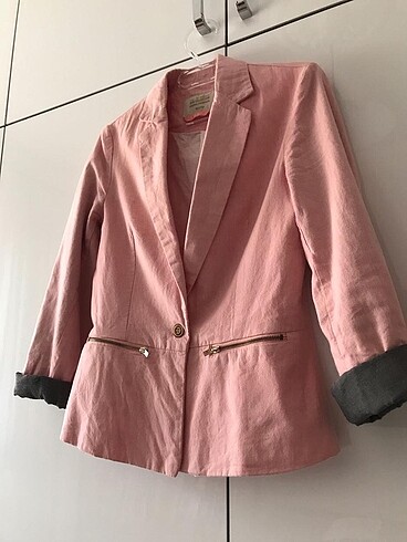 Pembe blazer ceket