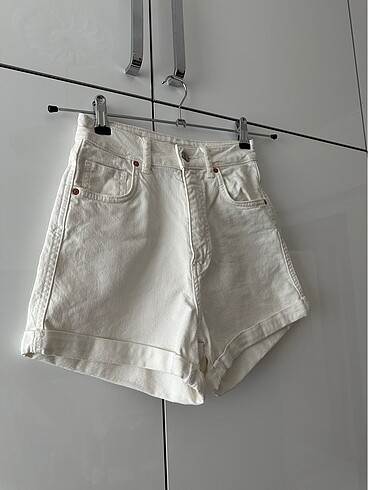 xs Beden beyaz Renk Mavi Jeans Şort