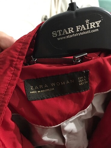 l Beden kırmızı Renk Zara kırmızı mont