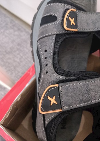 Gri Erkek Kayışlı Outdoor Sandalet - Görsel 2