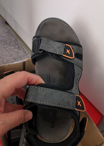 Gri Erkek Kayışlı Outdoor Sandalet - Görsel 4