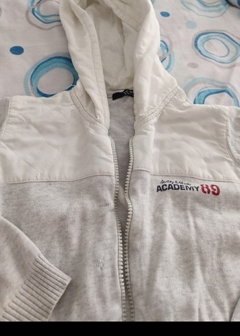 LC Waikiki Kapüşonlu Fermuarlı Gri Erkek Çocuk Sweatshirt