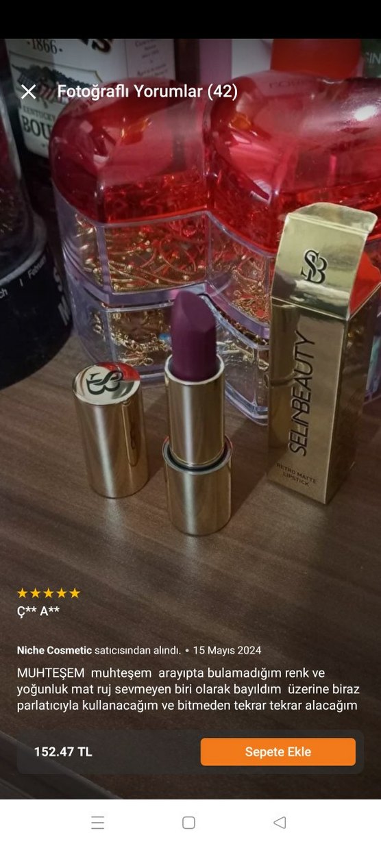 Parlak Bordo Ruj - Görsel 3