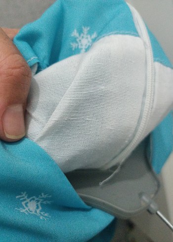 Kız Çocuk Baskılı Mavi Elbise - Görsel 11