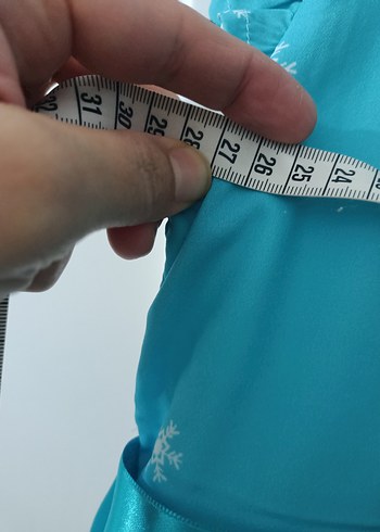 Kız Çocuk Baskılı Mavi Elbise - Görsel 10