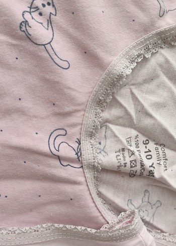 Kız Çocuk Pembe Dantel Detaylı V Yaka Pijama - Görsel 2