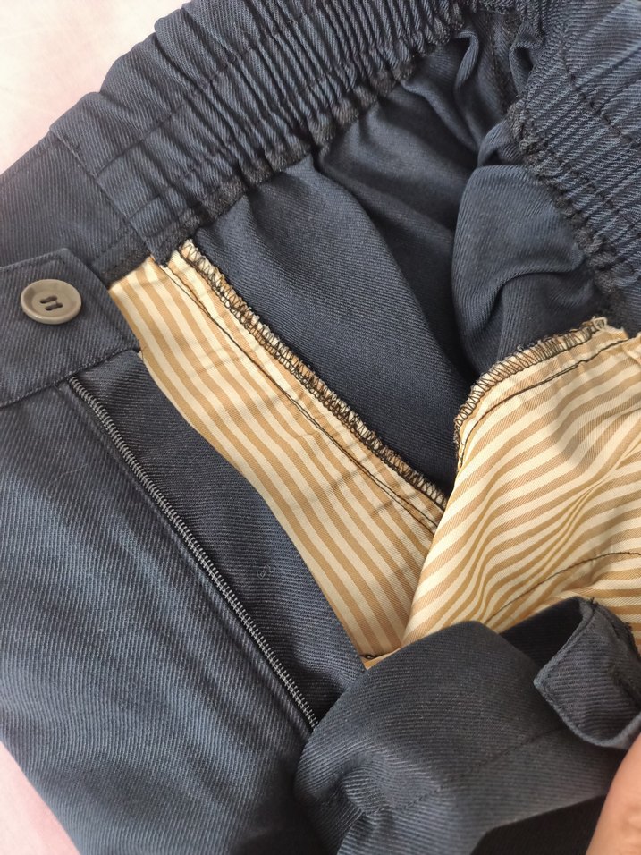 Gri Kadın Kumaş Pantolon, Normal Boy, Fermuarlı - Görsel 3