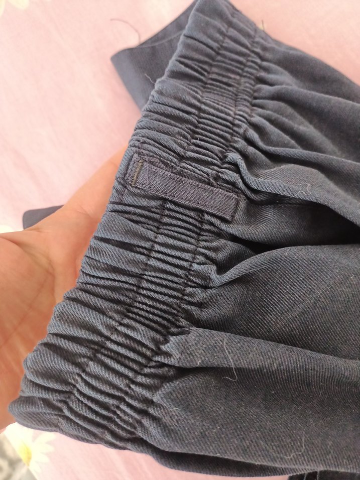 Gri Kadın Kumaş Pantolon, Normal Boy, Fermuarlı - Görsel 4