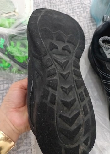 Siyah Gri Spor Ayakkabı Bağcıkları - Görsel 2