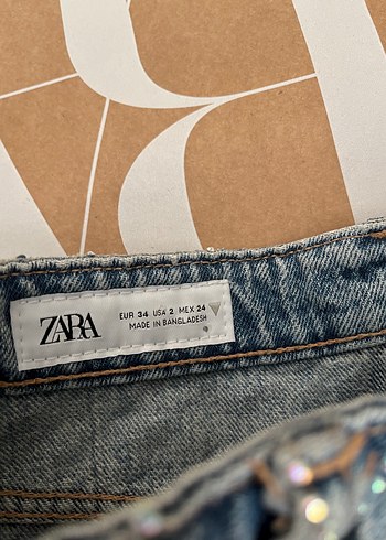 Taşlı jean şort - Görsel 7