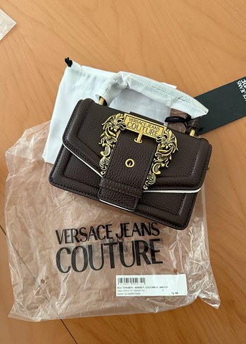 Versace Jeans Couture Kahverengi Deri Kadın Çanta