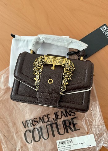 Versace Versace Jeans Couture Kahverengi Deri Kadın Çanta