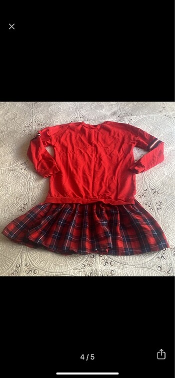 10 Yaş Beden kırmızı Renk LCWkız çocuk elbisesi