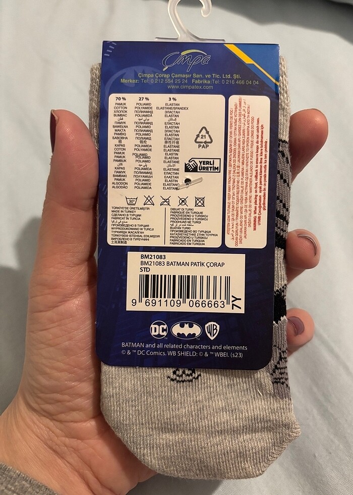 Lisanslı DC Batman Patik Çorabı - Görsel 2