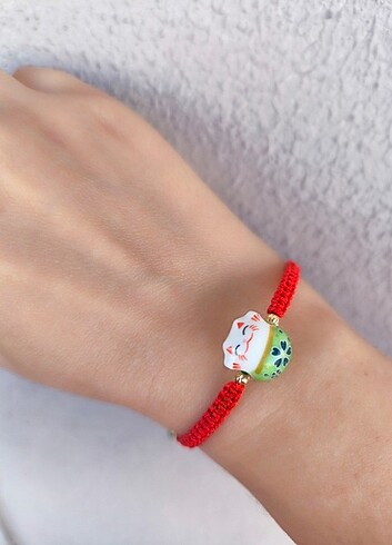 Tasarımcı Maneki Neko Şans Bilekliği