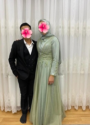 Şu Yeşili Tesettür Abiye