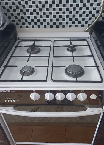 Beyaz ve Gri 4 Gözlü Gazlı Ocak - Görsel 2