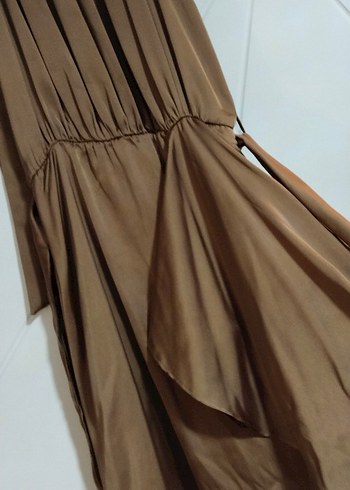 Uzun Bej Kadın elbise - Görsel 5