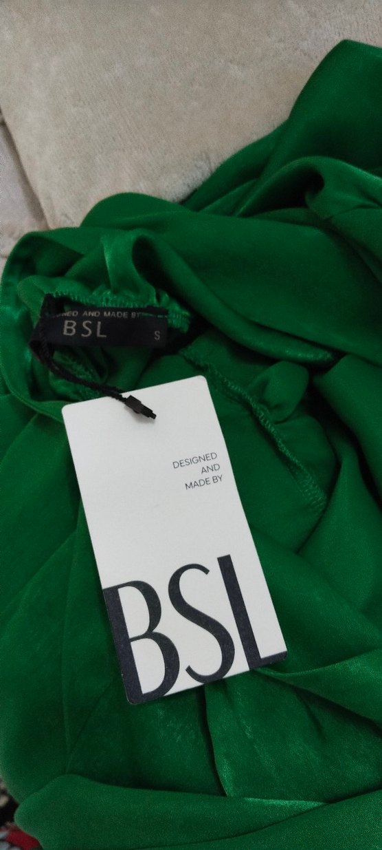 Parlak Yeşil Kadın Uzun Özgür Kesim Elbise - Görsel 4