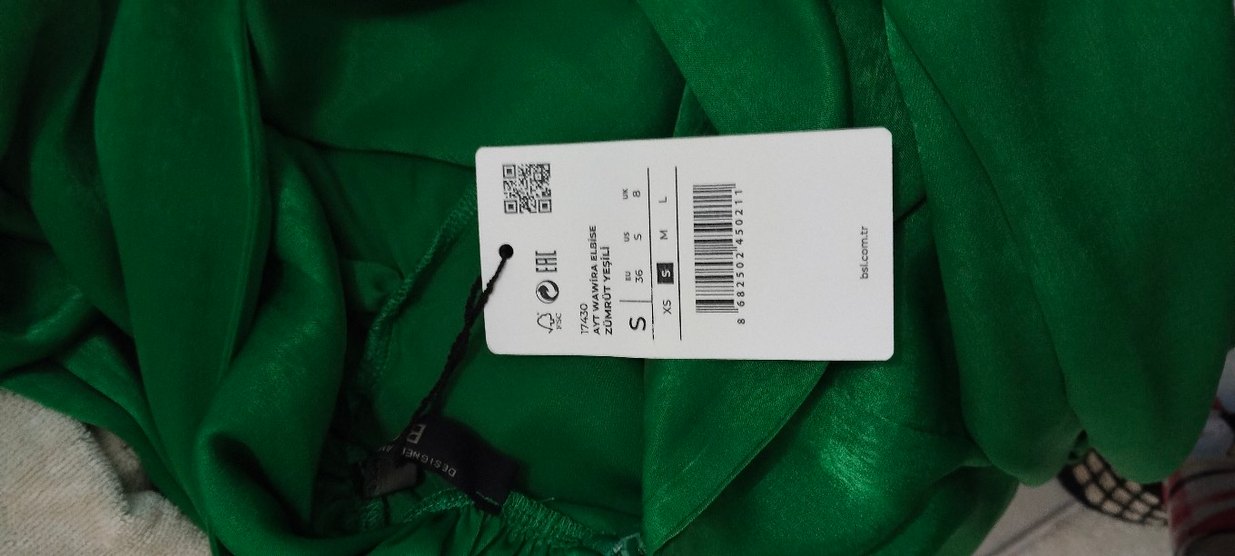 Parlak Yeşil Kadın Uzun Özgür Kesim Elbise - Görsel 5