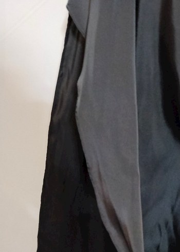 Siyah Drapeli Straplez Uzun Kadın Elbise - Görsel 3