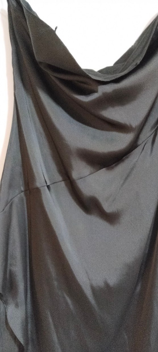 Siyah Drapeli Straplez Uzun Kadın Elbise - Görsel 2