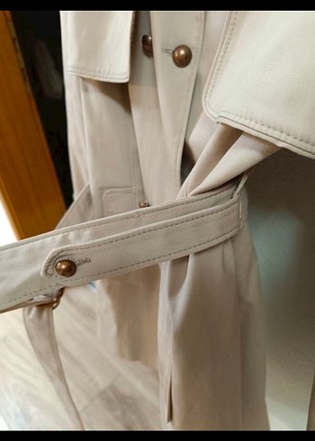 Bej Midi Kadın Trençkot - Görsel 4