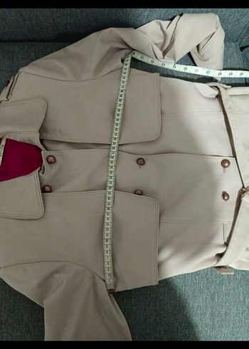 Bej Midi Kadın Trençkot - Görsel 6