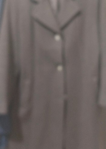 kahverengi Midi Kadın Kaban Düğmeli - Görsel 6