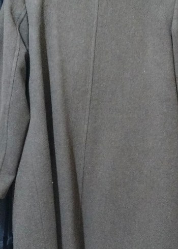 kahverengi Midi Kadın Kaban Düğmeli - Görsel 5