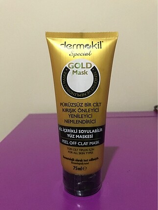 Kil içerikli soyulabilir gold maske
