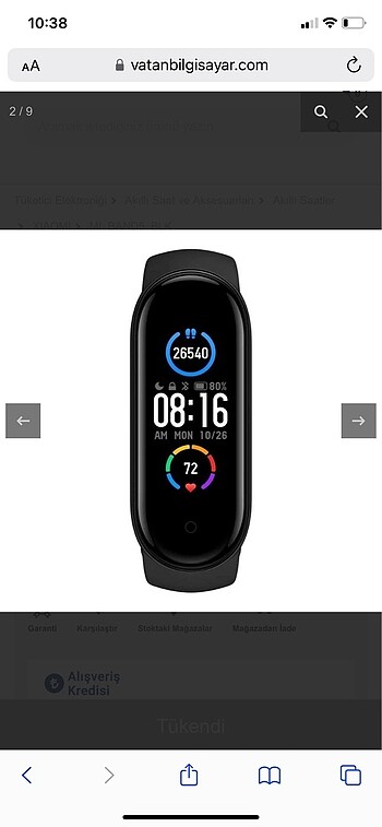 Xiaomi me 5 akilli bileklik
