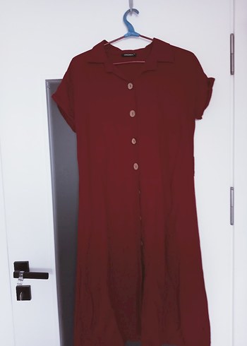 Bordo yazlık Elbise - Görsel 9