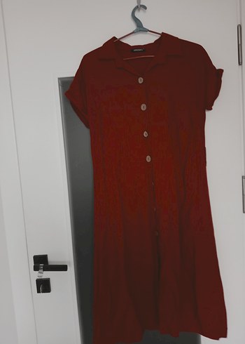 Bordo yazlık Elbise - Görsel 10