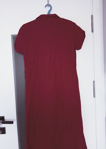 Bordo yazlık Elbise - Görsel 2