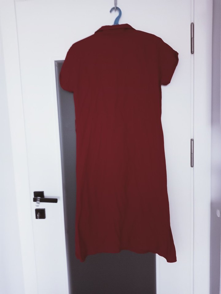 Bordo yazlık Elbise - Görsel 3