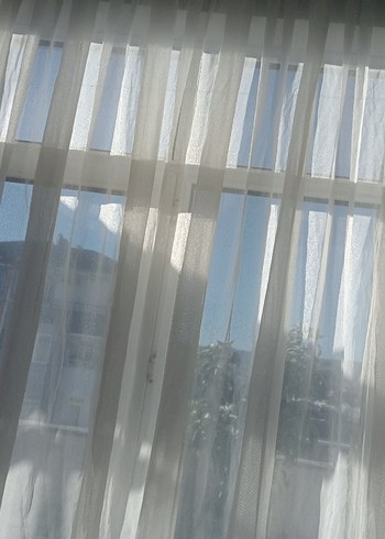 Beyaz Düz Tül Perde - Görsel 6