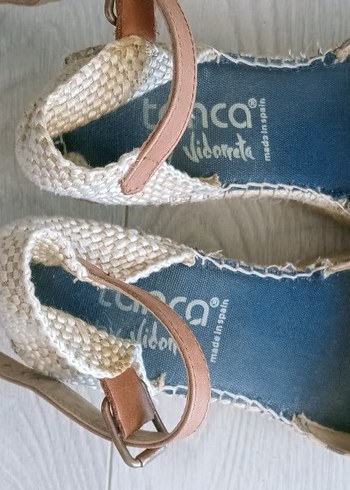 Mavi Nakışlı Kadın Dolgu Topuklu Espadril - Görsel 10