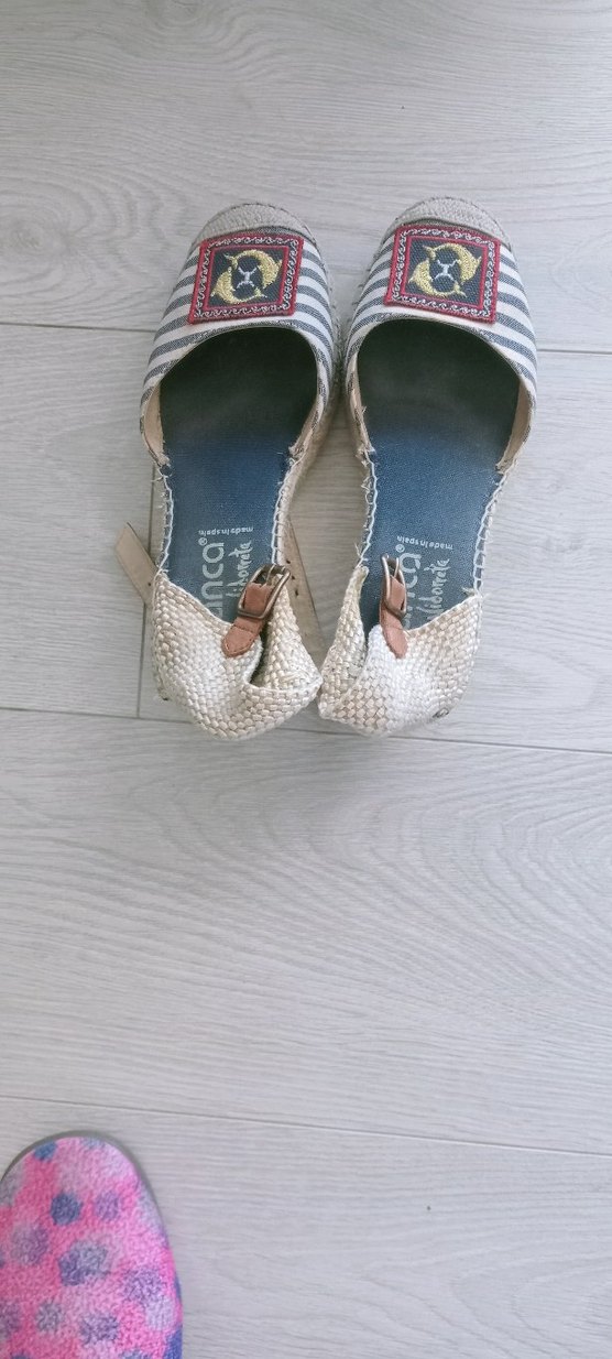 Mavi Nakışlı Kadın Dolgu Topuklu Espadril - Görsel 3