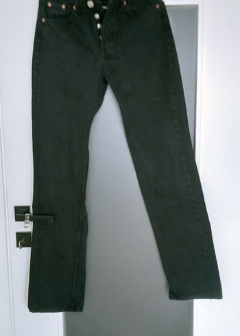 Kadın Siyah Midi Denim Kot Pantolon