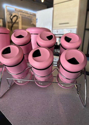 Diğer Pastel Pembe Baharatlık Seti