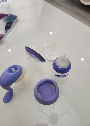 Lansinoh Mor Göğüs Pompası ve Biberon Seti - Görsel 2