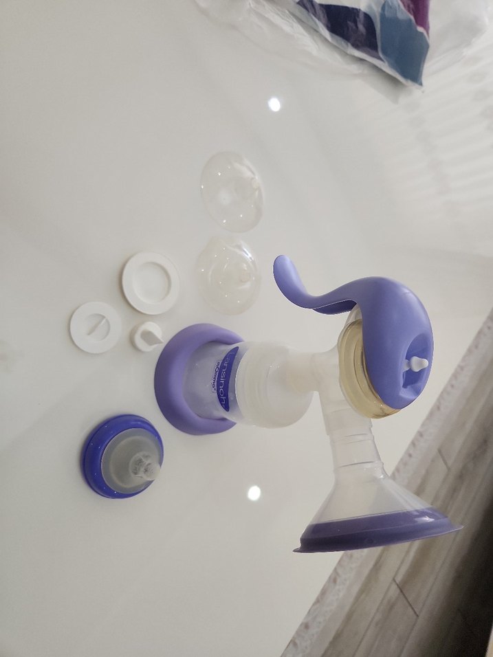 Lansinoh Mor Göğüs Pompası ve Biberon Seti - Görsel 5