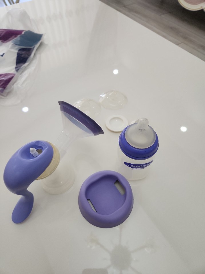 Lansinoh Mor Göğüs Pompası ve Biberon Seti - Görsel 2